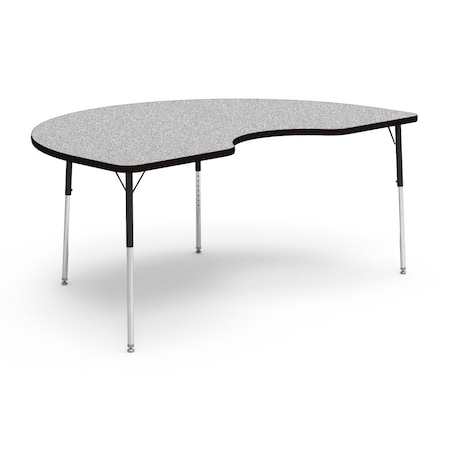 Virco 48 in. W, 72 in. L, 22-30 in. H, Grey Nebula Top / Black Edge 48KID72